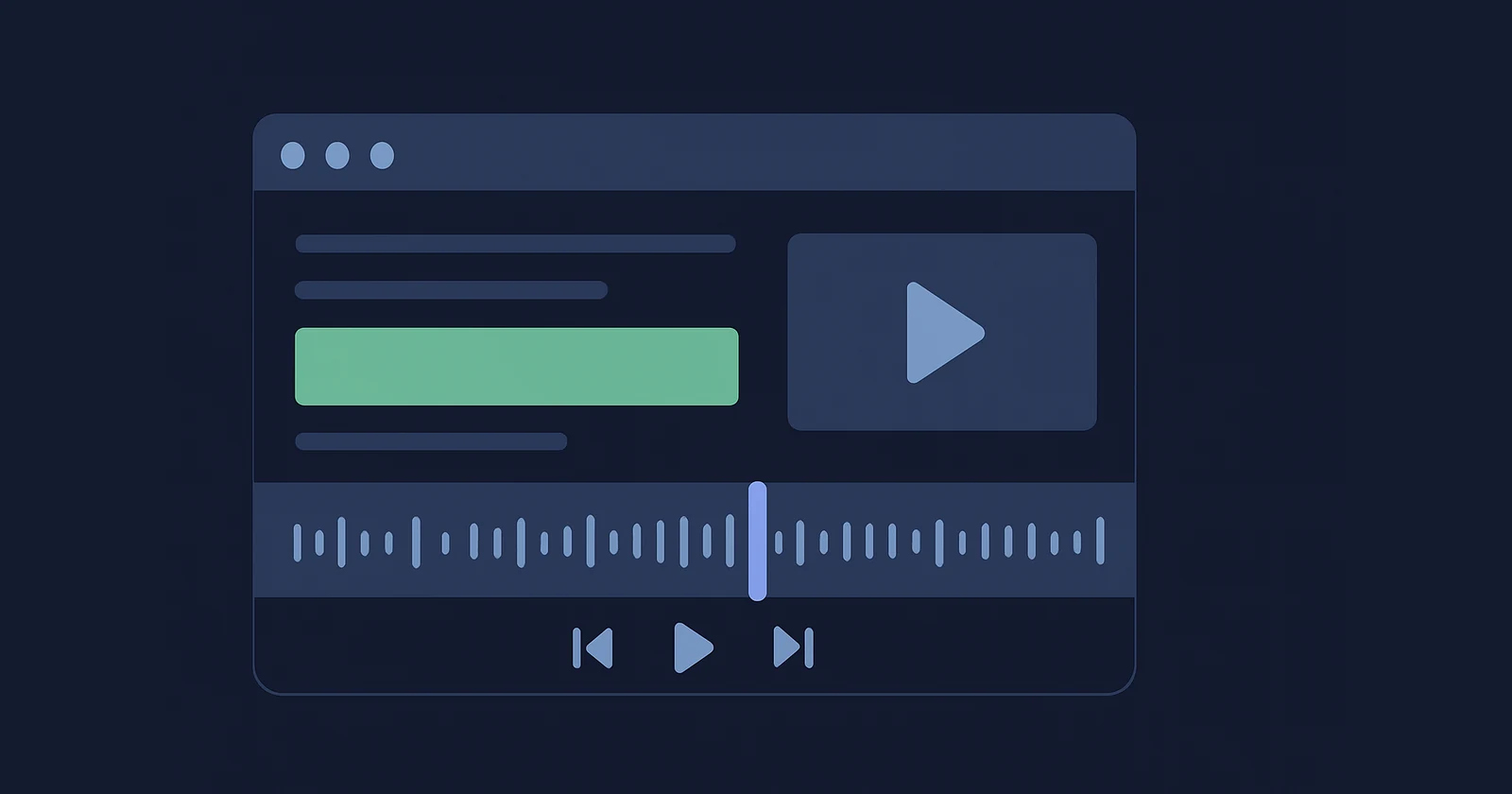 動画編集画面で、テキスト部分に緑色のマスクが自動適用されているモダンなデスクトップUI